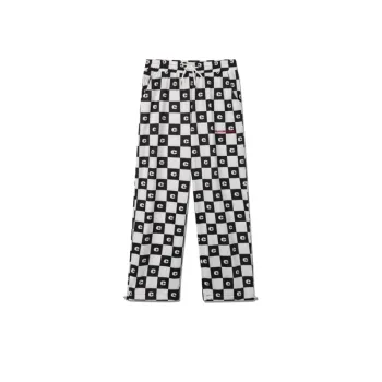 Printing Plaid Street Loose Trousers