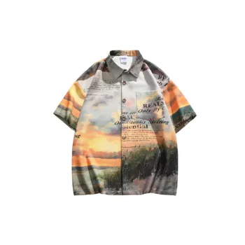 Retro Fashion Cuban Collar Shirt