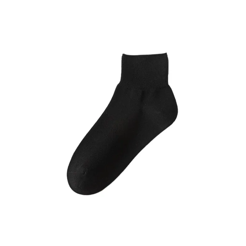 Casual Plain Polyester Mid Calf Sock-11