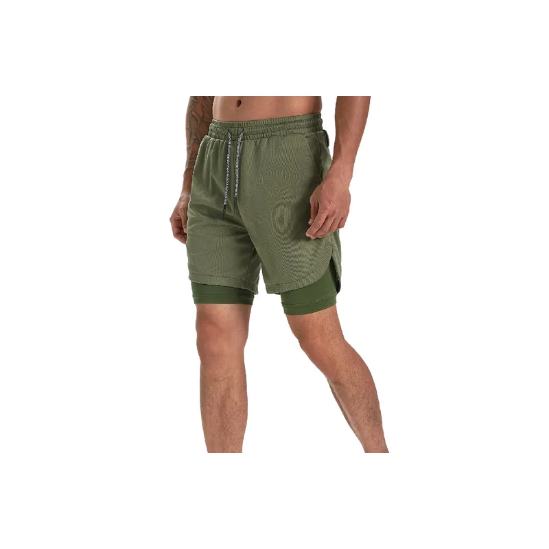 Basics Loose Blended Synthetic Fabrics Sports Shorts-6