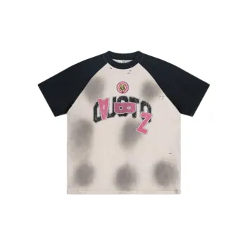 Retro Trendy Washed Short Sleeve T Shirt