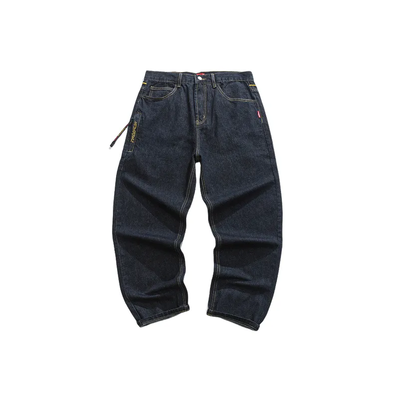 Embroidered Straight Loose Casual Pants-0