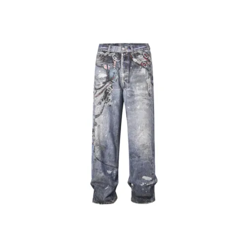 Washed Loose Jeans
