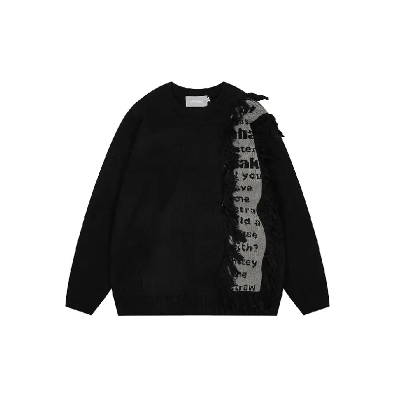 Fashionable Loose Blended Synthetic Fabrics Knitwear-0