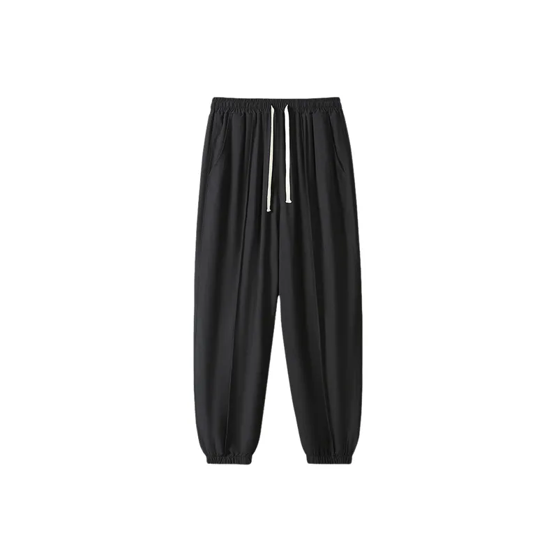 Sporty Loose Polyester Casual Pants-14