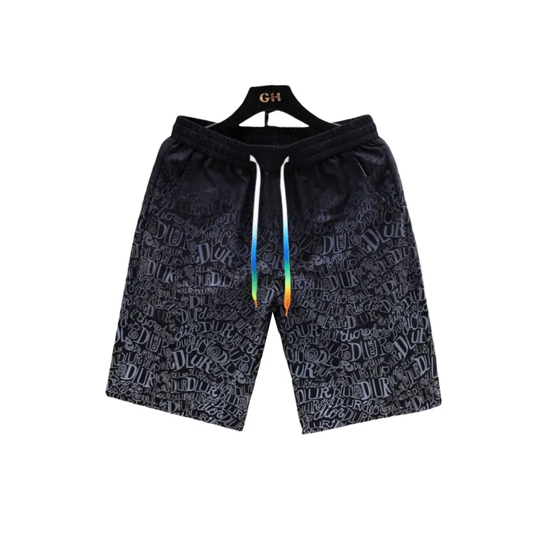 Loose Trend Printed Gradient Leisure Pants-4