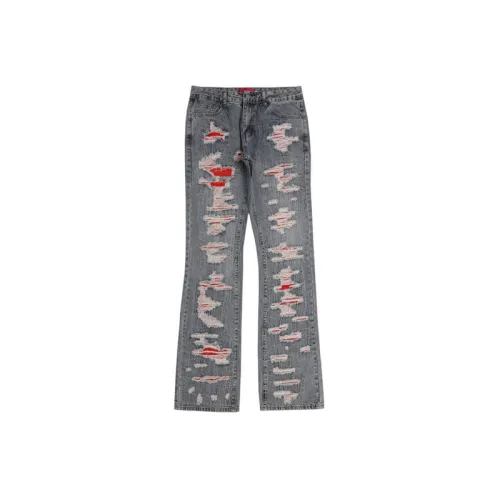 High Street Fake Ripped Jeans