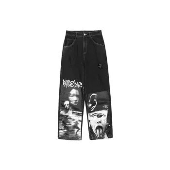 Hip Hop High Waist Wide Leg Pants