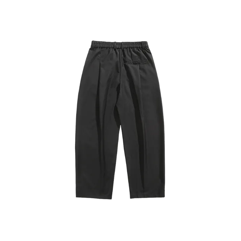 Casual Loose Linen Blend Fabric Suit Trousers-1