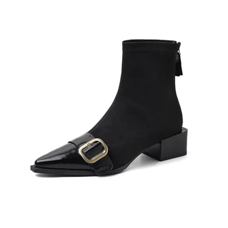 Fashion Zipper Ankle Boots-0