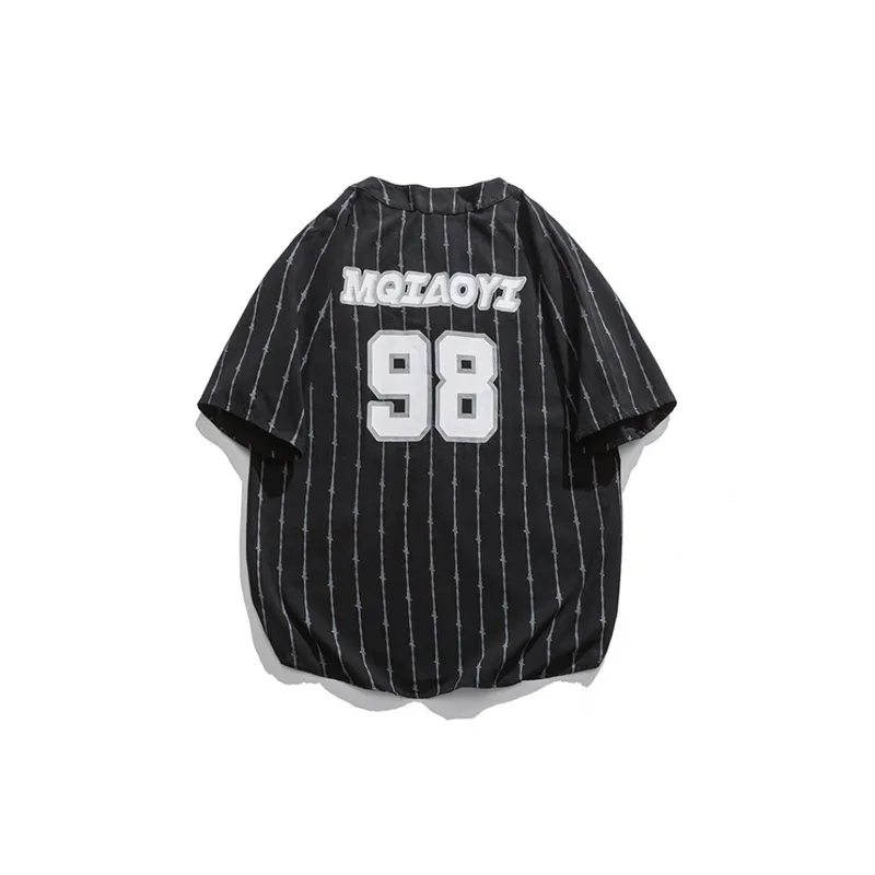 Casual Trendy Stripe Baseball Shirt-3