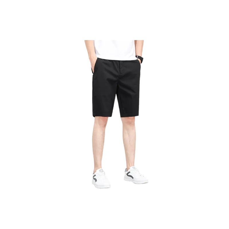 Simple Plain Cotton Casual Shorts Unisex-0