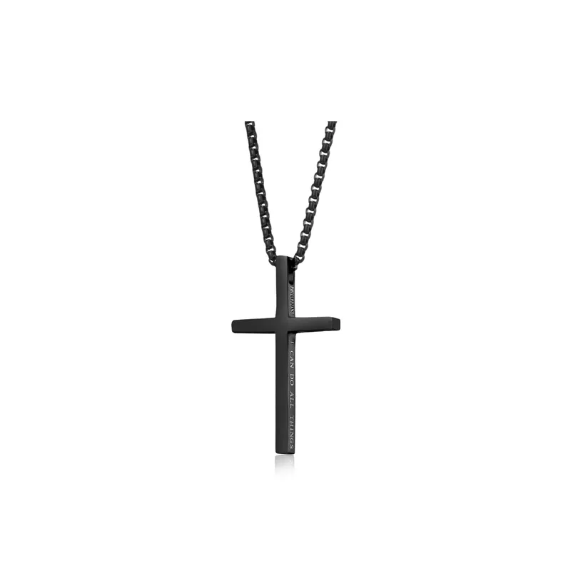Titanium Steel Simple Cross Necklace
