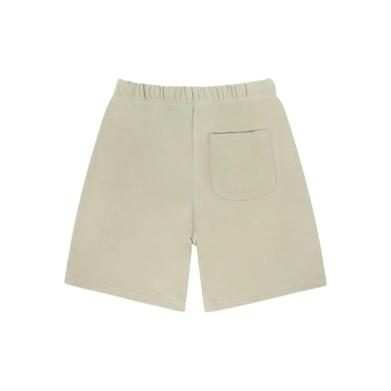 Loose Plain Terry Fabric Casual Shorts-5