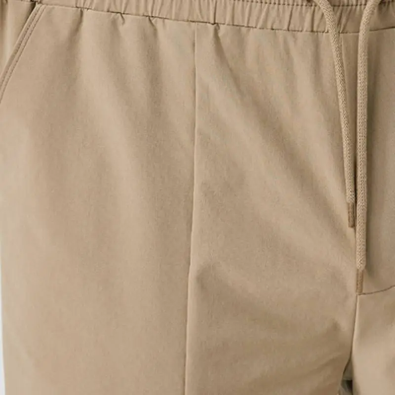 Loose Basics Nylon Sports Pants-8