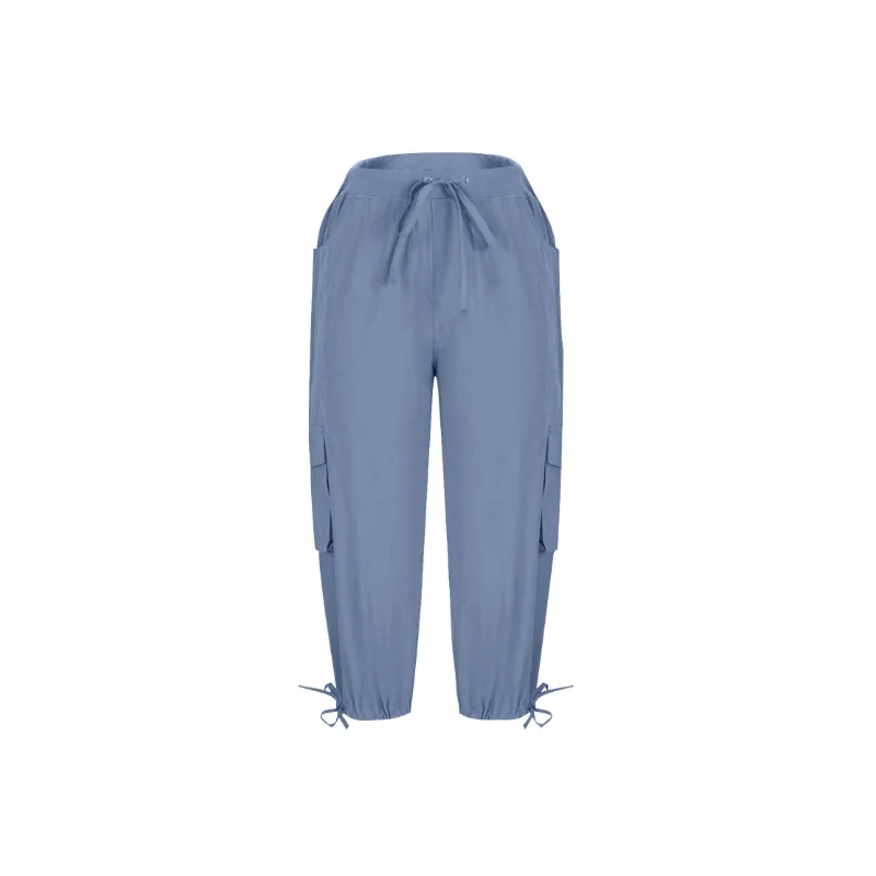 Sporty Casual Cotton Sports Pants Women-8