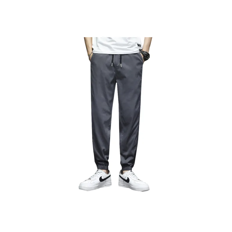 Solid Color Simple Multi color Stretch Casual Pants-3