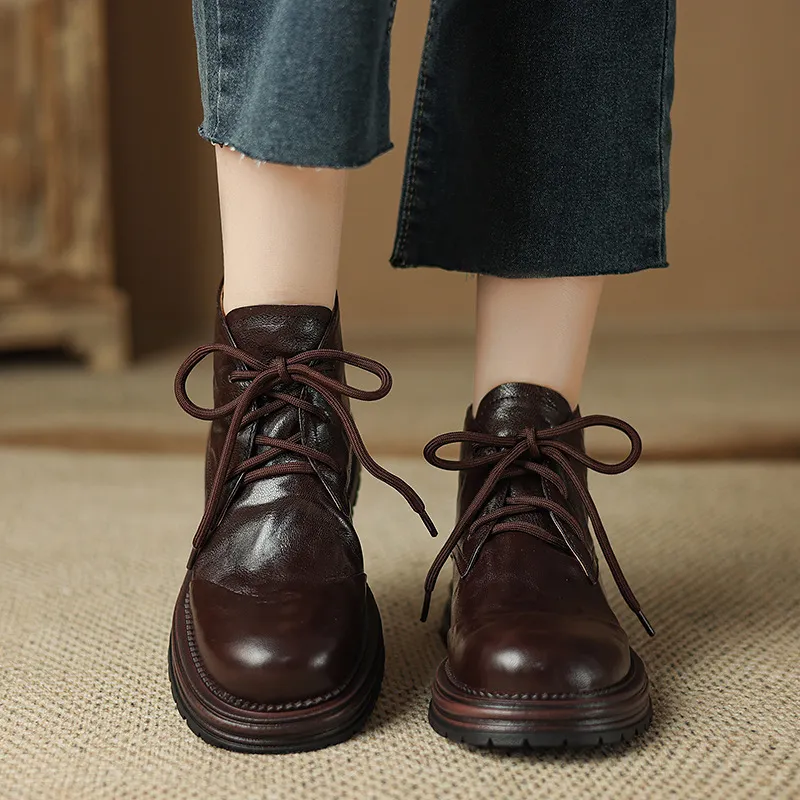 Casual Retro Ankle Boots-5
