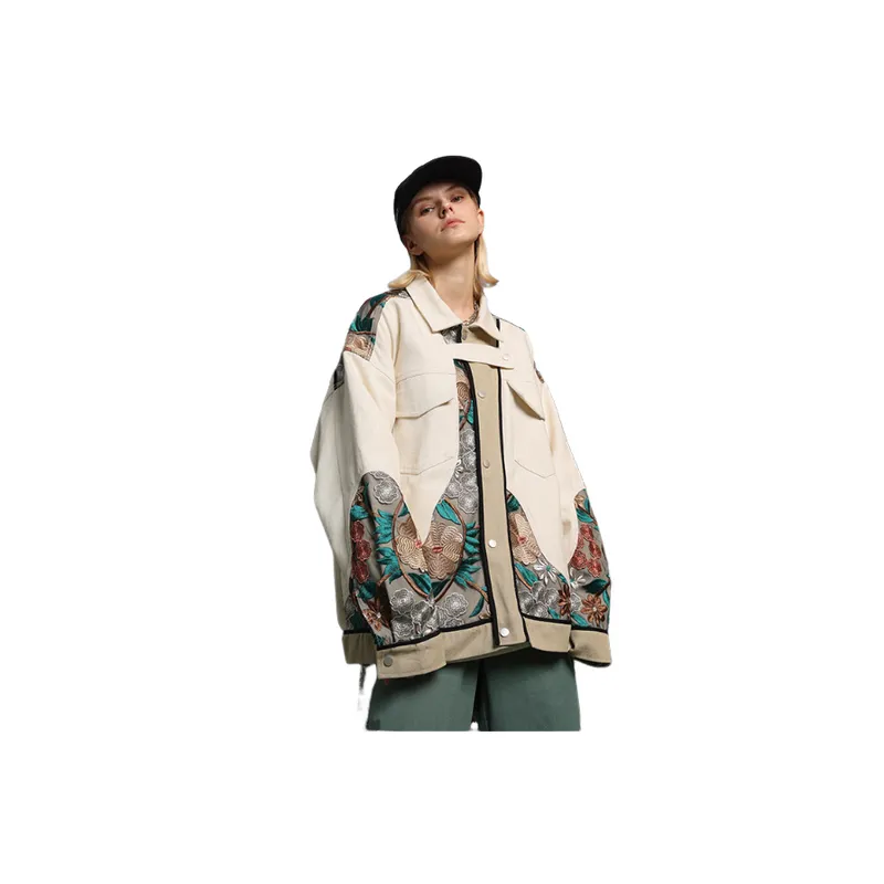 Lace Floral Cotton Blended Fabric Jacket-3