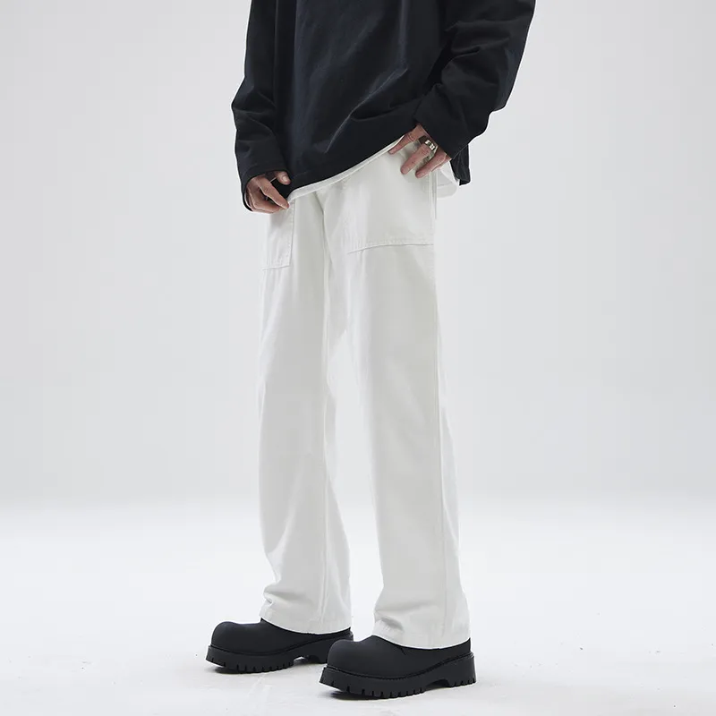 Basics Plain Cotton Cargo Pants-2