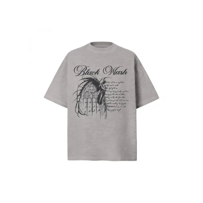 Retro Letter 100% Cotton T Shirt-4