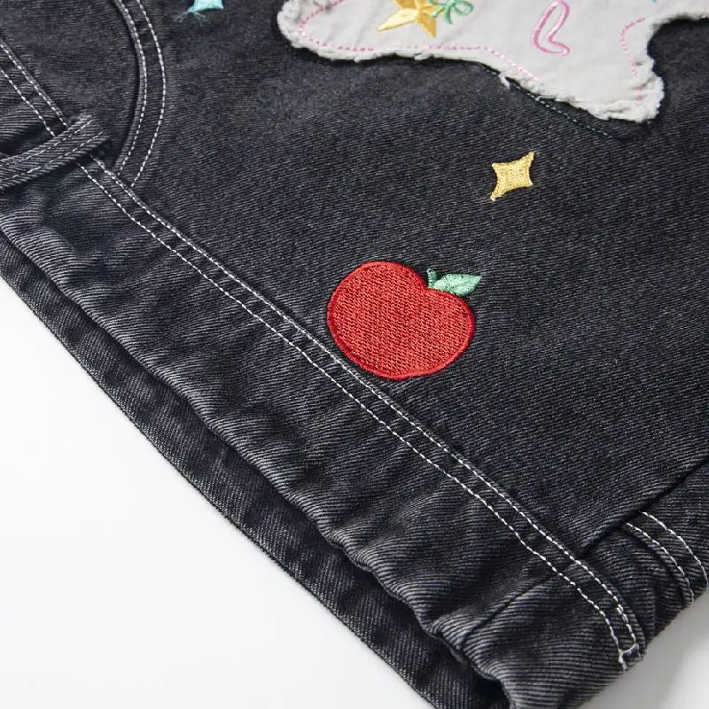 Casual Washed Denim Shorts-3