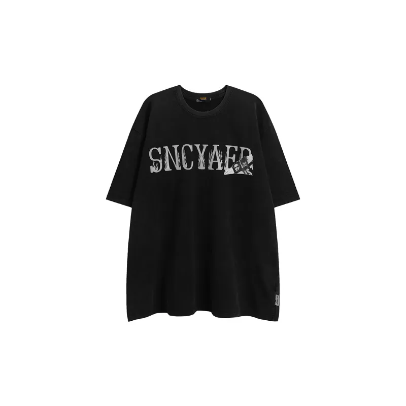 Street Tide Heavy Cotton Short Sleeved T Shirt-2