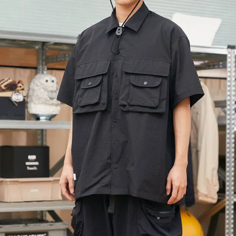 Loose Short Sleeve Shirt-2