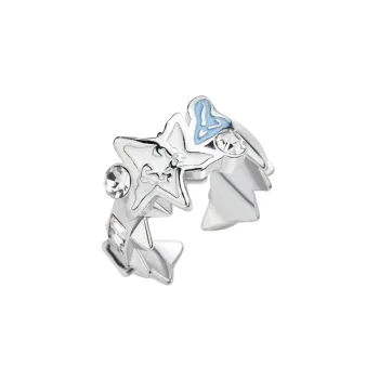 Rivet Melting Stars Open Ring