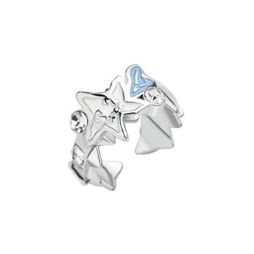 Rivet Melting Stars Open Ring