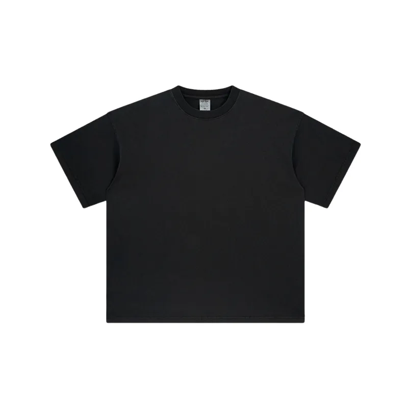 Retro Fashionable Washed 100% Cotton T Shirt-0