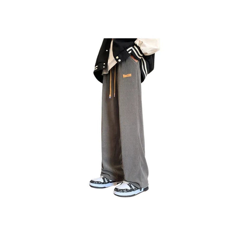 All match Leg toe Solid Color Sports Loose Pants-10