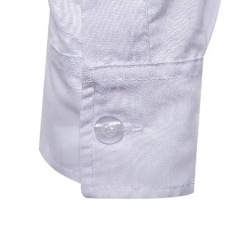 Fashionable Plain Blended Synthetic Fabrics Shirt-5