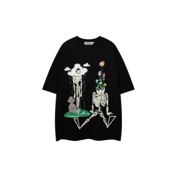 Skull Cartoon Print T Shirt
