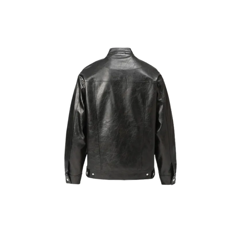 Cool Loose PU Leather Jacket-7