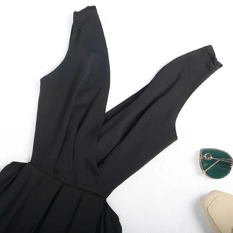 Sexy Plain Milk Fiber Dress Women-5