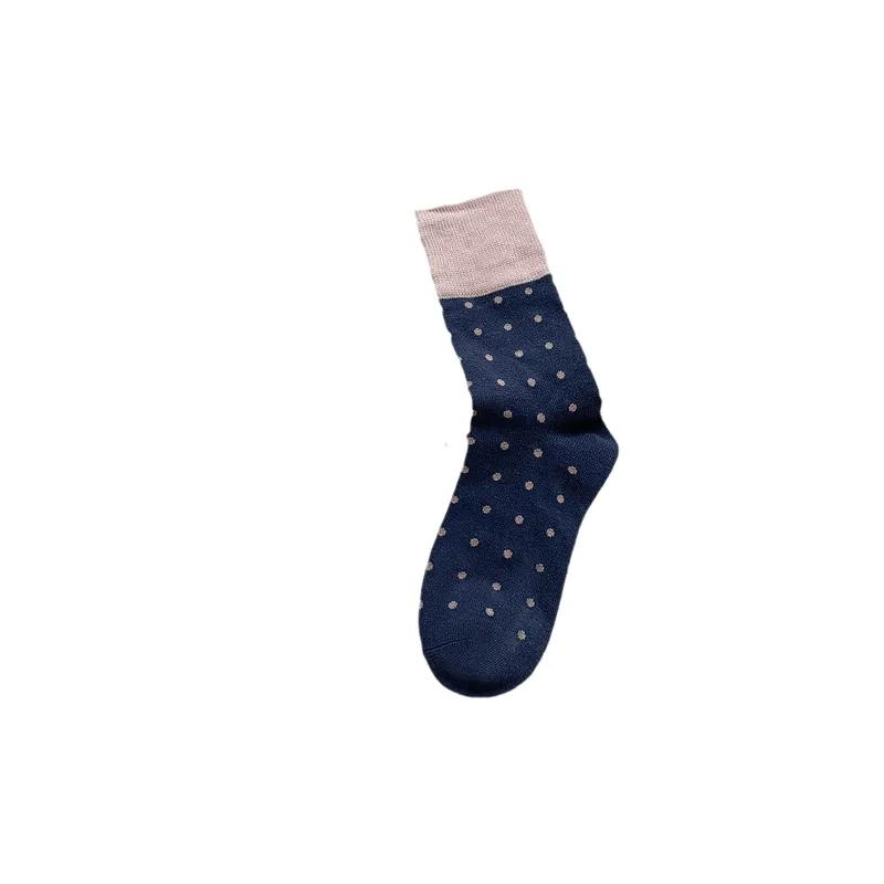 Fashionable Simple 100% Cotton Mid Calf Sock-2