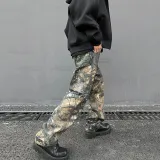 checkerboard-print track shorts