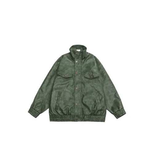 PU Leather Ins Puffy Handsome Jacket