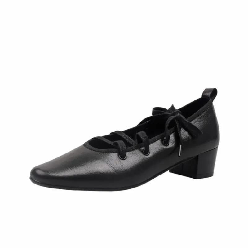 Simple Plain Mary Jane Shoes-3