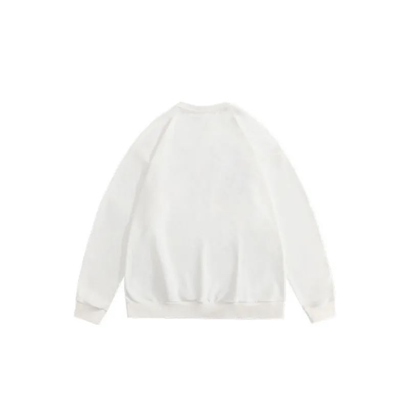 Letter Pattern Crewneck Sweatshirt-4