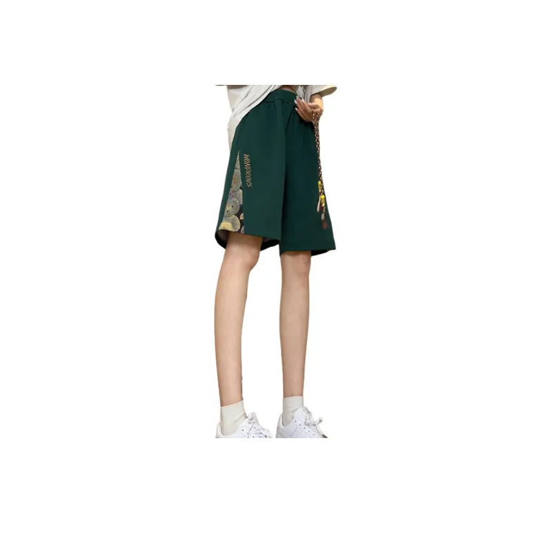 Bear Pattern Printed Shorts-0