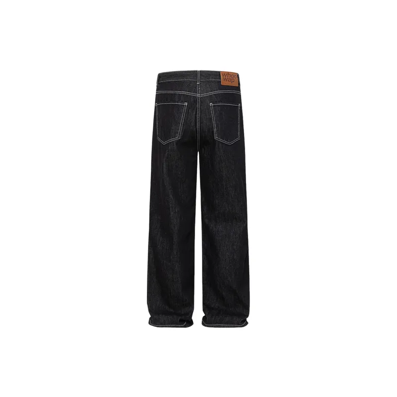 Straight Leg Loose Jeans-5