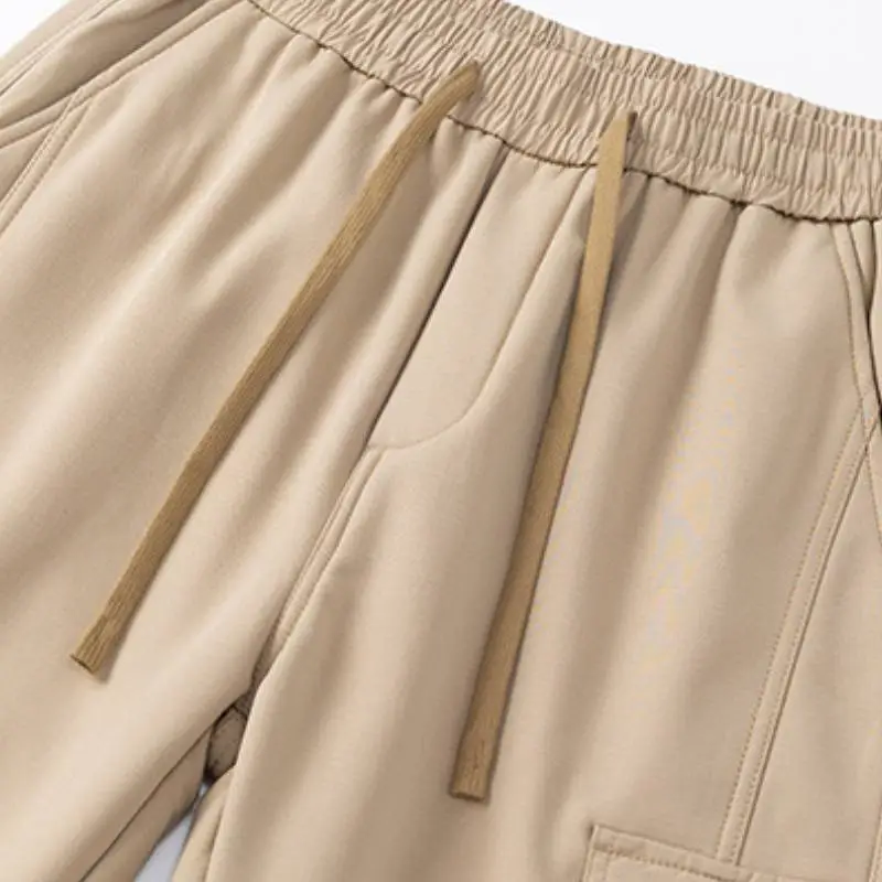 Cool Loose Blended Synthetic Fabrics Cargo Pants-4