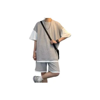 Trendy Casual Shorts and T Shirt Two Piece Suit