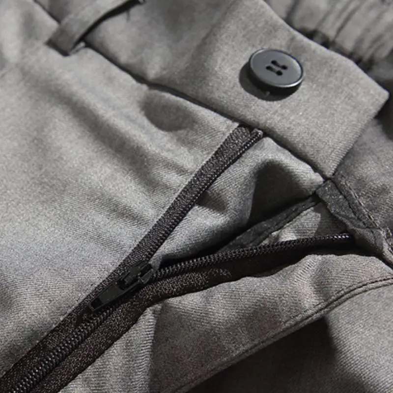 Casual Loose Linen Blend Fabric Suit Trousers-5