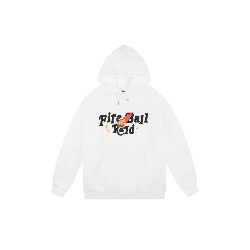 Wave Foam Printed Wear Fleece Loose Hoodie-0