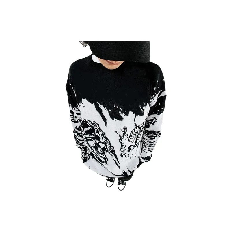 Fashionable Print Sweater-0