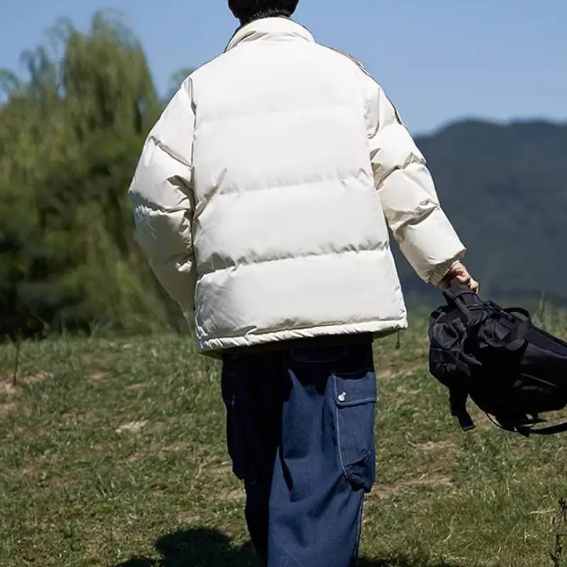 Loose Warming Blended Synthetic Fabrics Quilted Jacket-4
