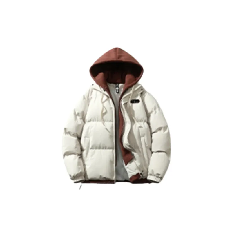 Fashionable Loose Plain Woven Quilted Jacket-1
